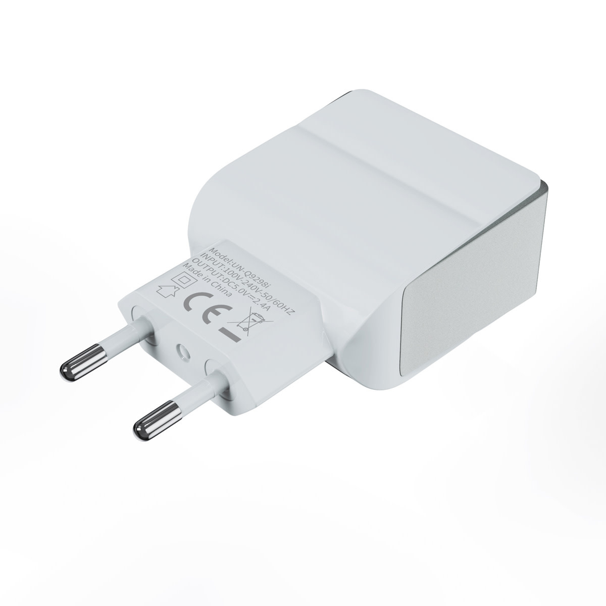 TUNIQ TUNIQ Dual Port 2.1A travel charger - Apple Lightning Wit (CE), foto 2 van 5