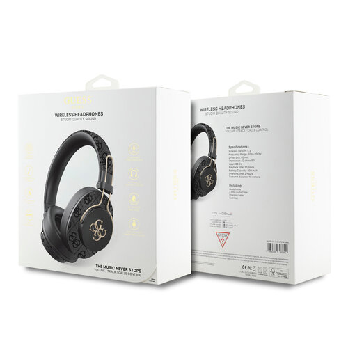 Guess Guess Bluetooth Headphones - ENC - 4G Big Metal Logo - Schwarz