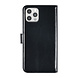TUNIQ TUNIQ iPhone 12 - 12 Pro Book Case hoesje - Pasjeshouder voor 3 pasjes - Magneetsluiting - Hanger - Zwart TUNIQ TUNIQ iPhone 12 - 12 Pro Book Case hoesje - Pasjeshouder voor 3 pasjes - Magneetsluiting - Hanger - Zwart