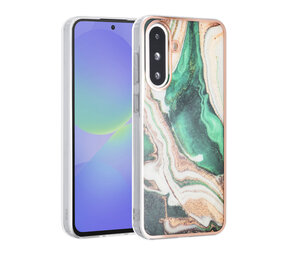 TUNIQ TUNIQ Galaxy A36 Back-Cover hul - Silicone - Marble Green