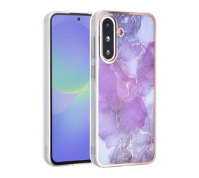 TUNIQ TUNIQ Galaxy A36 Back-Cover hul - Silicone - Marble Purple