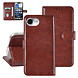 TUNIQ TUNIQ iPhone 16e Book type case - Card holder for 3 cards - Magnetic closure - Hanger - Brown TUNIQ TUNIQ iPhone 16e Book type case - Card holder for 3 cards - Magnetic closure - Hanger - Brown