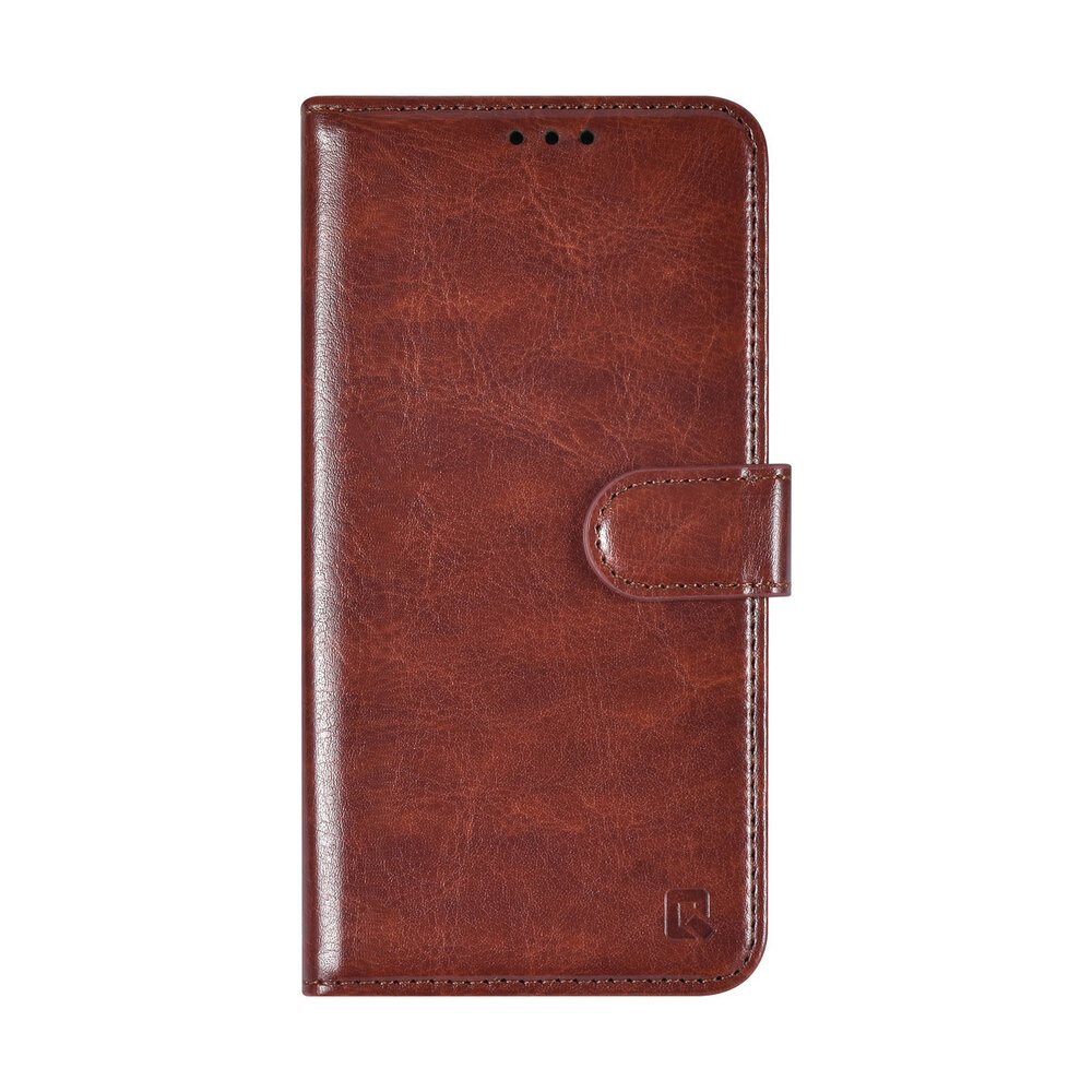 TUNIQ TUNIQ iPhone 16e Book type housse - Porte-cartes pour 3 cartes - Fermeture magnétique - Cintre - Marron TUNIQ TUNIQ iPhone 16e Book type housse - Porte-cartes pour 3 cartes - Fermeture magnétique - Cintre - Marron