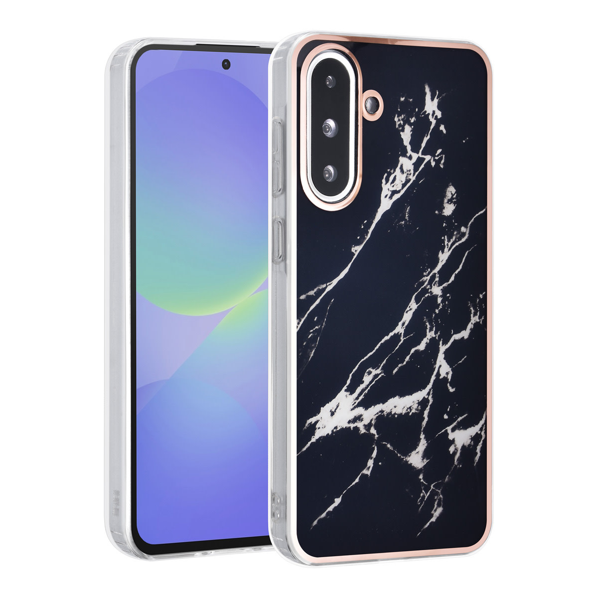 TUNIQ TUNIQ Galaxy A56 Backcover hoesje - Silicone - Marble Black