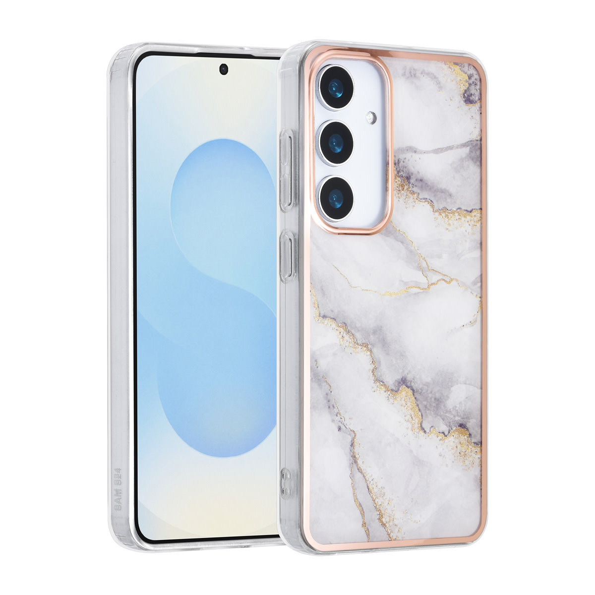 TUNIQ TUNIQ Galaxy S25 Backcover hoesje - Silicone - Marble Grey