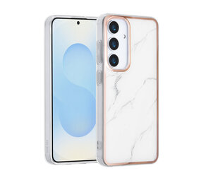 TUNIQ TUNIQ Galaxy S25 Backcover hoesje - Silicone - Marble White