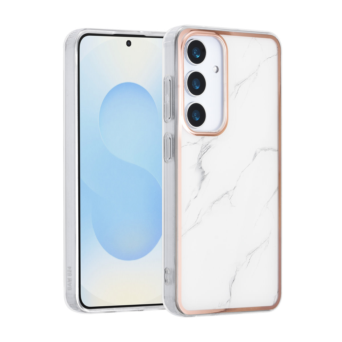 TUNIQ TUNIQ Galaxy S25 Backcover hoesje - Silicone - Marble White