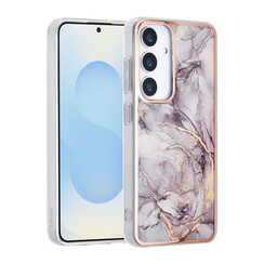TUNIQ Galaxy S25 Back-Cover hul - Silicone - Marble Brown