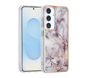 TUNIQ TUNIQ Galaxy S25 Back cover coque - Silicone - Marble Brown