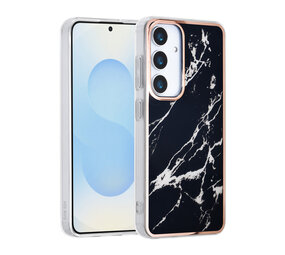 TUNIQ TUNIQ Galaxy S25 Backcover hoesje - Silicone - Marble Black