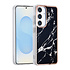 TUNIQ Galaxy S25 Back-Cover hul - Silicone - Marble Black