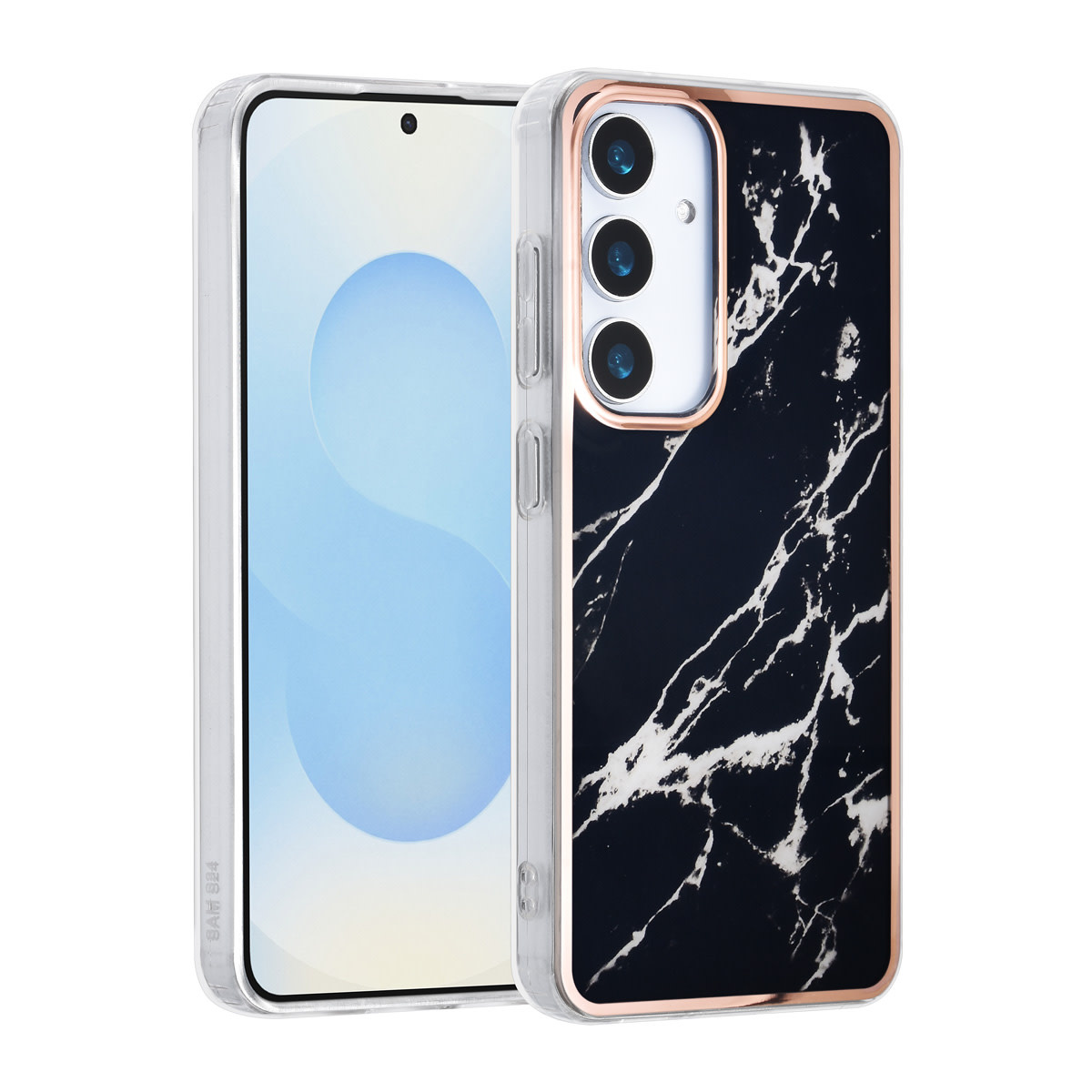 TUNIQ TUNIQ Galaxy S25 Backcover hoesje - Silicone - Marble Black