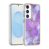 TUNIQ TUNIQ Galaxy S25 Back cover coque - Silicone - Marble Purple