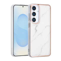 TUNIQ Galaxy S25 Plus Back-Cover hul - Silicone - Marble White