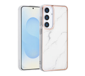 TUNIQ TUNIQ Galaxy S25 Plus Back-Cover hul - Silicone - Marble White