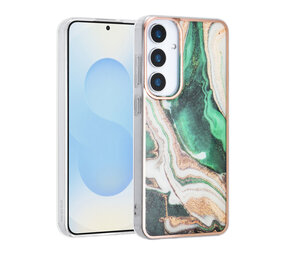 TUNIQ TUNIQ Galaxy S25 Plus Back-Cover hul - Silicone - Marble Green