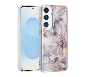 TUNIQ TUNIQ Galaxy S25 Plus Back-Cover hul - Silicone - Marble Brown