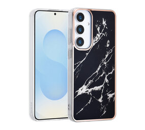 TUNIQ TUNIQ Galaxy S25 Plus Backcover hoesje - Silicone - Marble Black TUNIQ TUNIQ Galaxy S25 Plus Backcover hoesje - Silicone - Marble Black