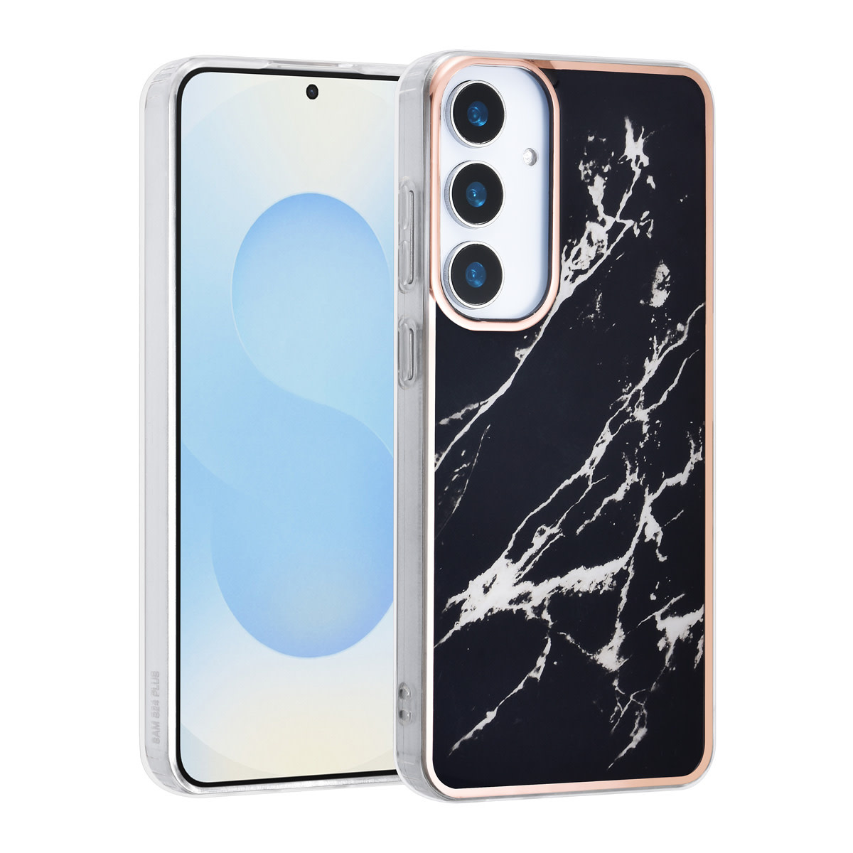 TUNIQ TUNIQ Galaxy S25 Plus Backcover hoesje - Silicone - Marble Black