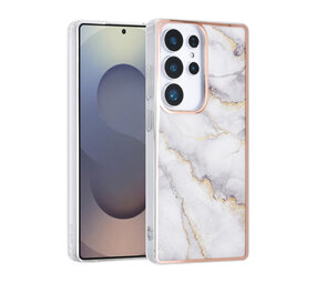 TUNIQ TUNIQ Galaxy S25 Ultra Back-Cover hul - Silicone - Marble Grey TUNIQ TUNIQ Galaxy S25 Ultra Back-Cover hul - Silicone - Marble Grey