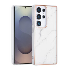 TUNIQ Galaxy S25 Ultra Back cover case - Silicone - Marble White