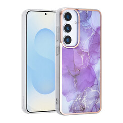 TUNIQ Galaxy S25 Plus Back cover coque - Silicone - Marble Purple