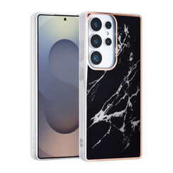 TUNIQ Galaxy S25 Ultra Back cover case - Silicone - Marble Black