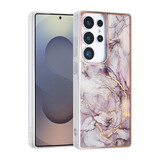 TUNIQ TUNIQ Galaxy S25 Ultra Back cover coque - Silicone - Marble Brown TUNIQ TUNIQ Galaxy S25 Ultra Back cover coque - Silicone - Marble Brown