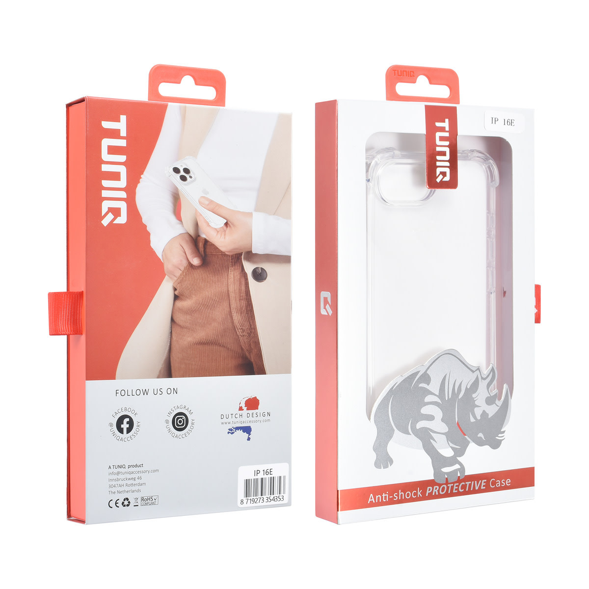 TUNIQ TUNIQ iPhone 16e Backcover hoesje - Transparant - Antishock, foto 4 van 4