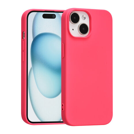 TUNIQ TUNIQ iPhone 15 Back-Cover hul - Hot Pink TUNIQ TUNIQ iPhone 15 Back-Cover hul - Hot Pink