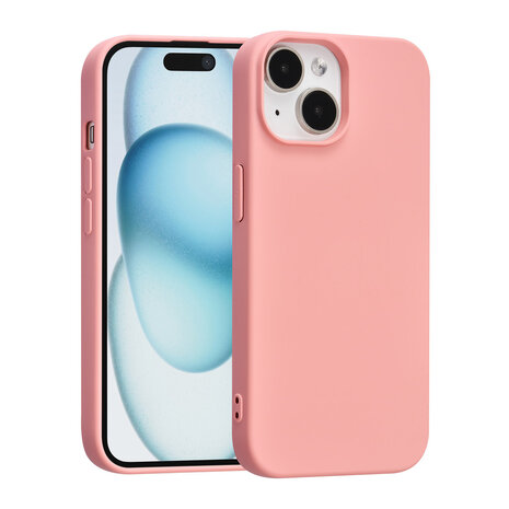 TUNIQ TUNIQ iPhone 15 Backcover hoesje - Zalmroze TUNIQ TUNIQ iPhone 15 Backcover hoesje - Zalmroze