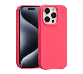 TUNIQ TUNIQ iPhone 15 Pro Backcover hoesje - Felroze TUNIQ TUNIQ iPhone 15 Pro Backcover hoesje - Felroze