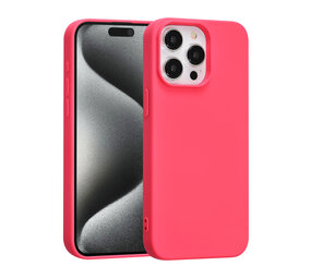 TUNIQ TUNIQ iPhone 15 Pro Max Backcover hoesje - Felroze TUNIQ TUNIQ iPhone 15 Pro Max Backcover hoesje - Felroze