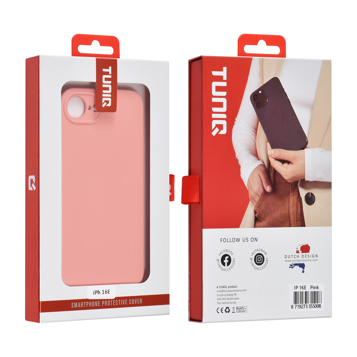 TUNIQ TUNIQ iPhone 16e Backcover hoesje - Zalmroze, foto 3 van 3