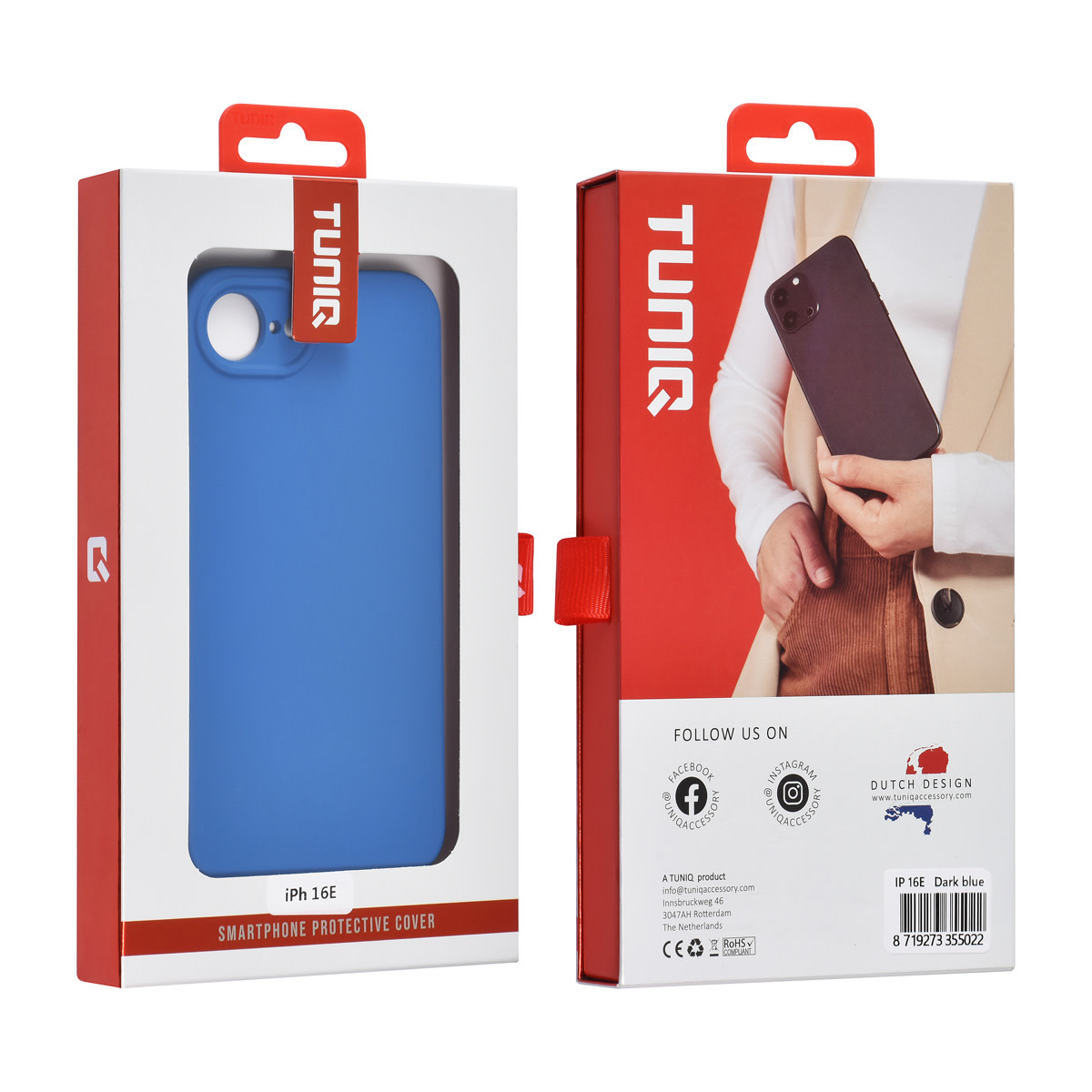 TUNIQ TUNIQ iPhone 16e Backcover hoesje - Diepblauw, foto 3 van 3