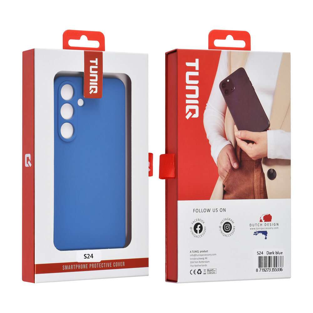 TUNIQ TUNIQ Galaxy S24 Back-Cover hul - Tiefblau TUNIQ TUNIQ Galaxy S24 Back-Cover hul - Tiefblau