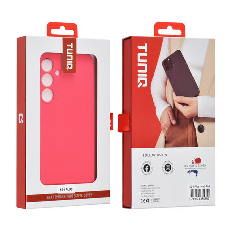 TUNIQ TUNIQ Galaxy S24 Plus Backcover hoesje - Felroze TUNIQ TUNIQ Galaxy S24 Plus Backcover hoesje - Felroze