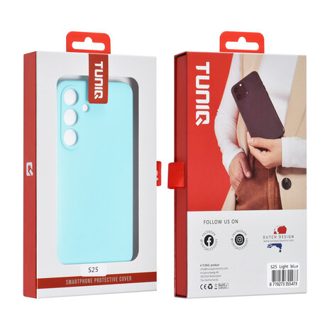 TUNIQ TUNIQ Galaxy S25 Back-Cover hul - Korallenblau TUNIQ TUNIQ Galaxy S25 Back-Cover hul - Korallenblau