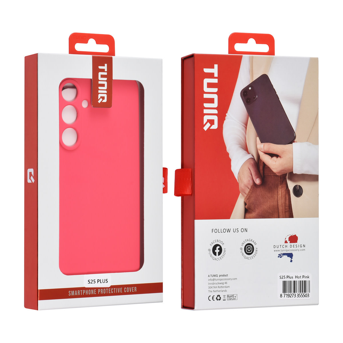 TUNIQ TUNIQ Galaxy S25 Plus Backcover hoesje - Felroze, foto 3 van 3