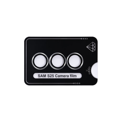 TUNIQ TUNIQ Galaxy S25 Lens Protector - Tempered Glass - Silver TUNIQ TUNIQ Galaxy S25 Lens Protector - Tempered Glass - Silver