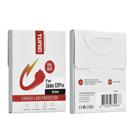 TUNIQ TUNIQ Galaxy S25 Plus Lens Protector - Tempered Glass - Groen TUNIQ TUNIQ Galaxy S25 Plus Lens Protector - Tempered Glass - Groen