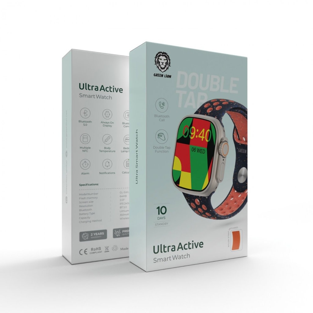 Green Lion Green Lion Ultra Active U9S Smart Watch - Orange, foto 2 van 2