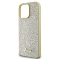 Guess Guess iPhone 16 Pro Max Back-Cover hul - Fixed Glitter - Script Metal Logo - Gold