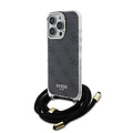 Guess Guess iPhone 16 Pro Back-Cover hul - 4G - CrossBody Cord - Schwarz