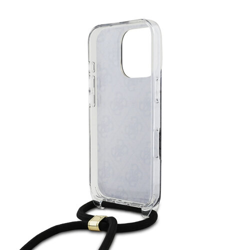 Guess Guess iPhone 16 Pro Back-Cover hul - 4G - CrossBody Cord - Schwarz