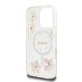 Guess Guess iPhone 16 Pro Max Back cover case - Magsafe - Resin Flowers Design - Pink