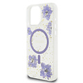 Guess Guess iPhone 16 Pro Max Back-Cover hul - Magsafe - Resin Flowers Design - Lila