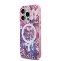 Guess Guess iPhone 16 Pro Back cover case - Magsafe IML - Jungle Design - Purple