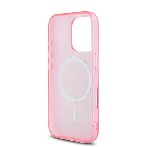 Guess Guess iPhone 16 Pro Backcover hoesje - Magsafe IML - Jungle Design - Paars