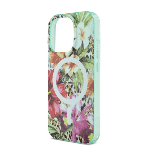 Guess Guess iPhone 16 Pro Back cover case - Magsafe IML - Jungle Design - Orange